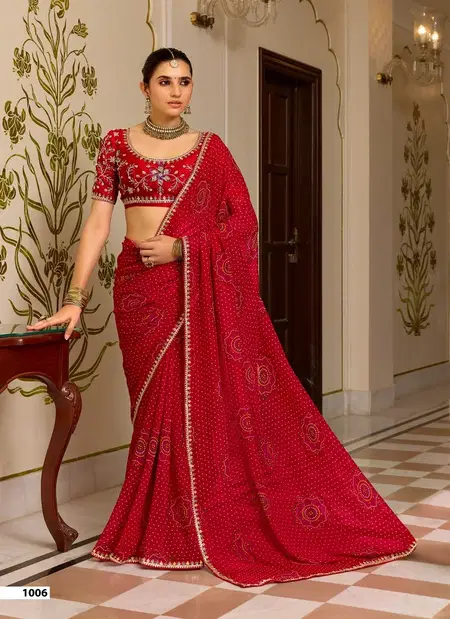 Devi Vol 2 By Stavan Georgette With Fancy Pattern With Meena Border Saree Exporters In India